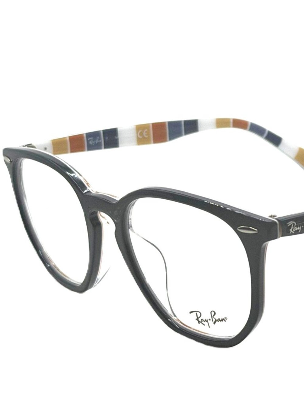 RAY BAN RB 7151F 8091 POLISHED DARK BLUE UNISEX EYEGLASSES 52MM 19 145